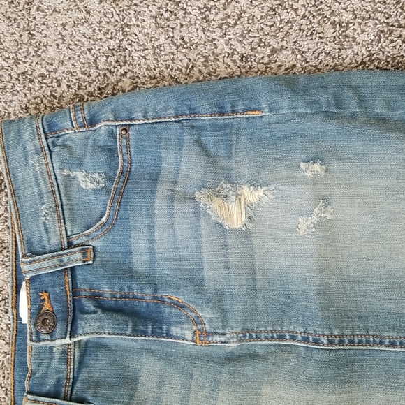Sneak Peak Distressed Denim Pencil Skirt - Picture 5 of 12